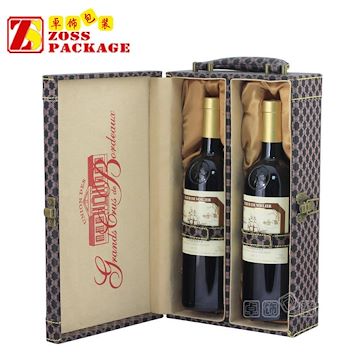 红酒双只皮盒 专业设计高档皮质红酒盒 时尚环保 造型精美